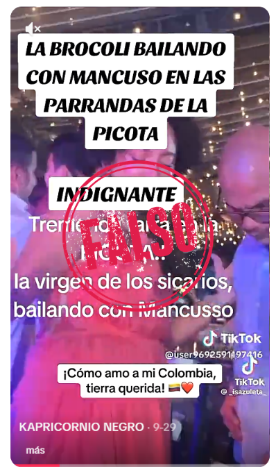 Video de Isabel Zuleta bailando supuestamente con Salvatore Mancuso