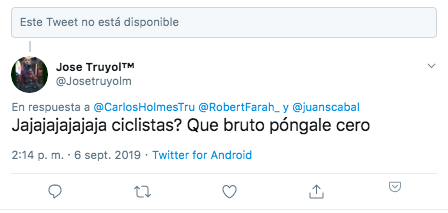 Respuesta al trino original