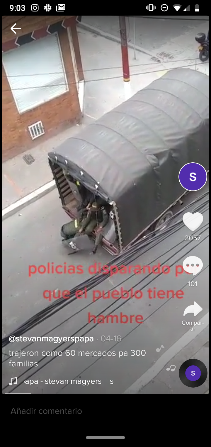 Video con queja sobre mercados insuficientes en Ciudad Bolívar