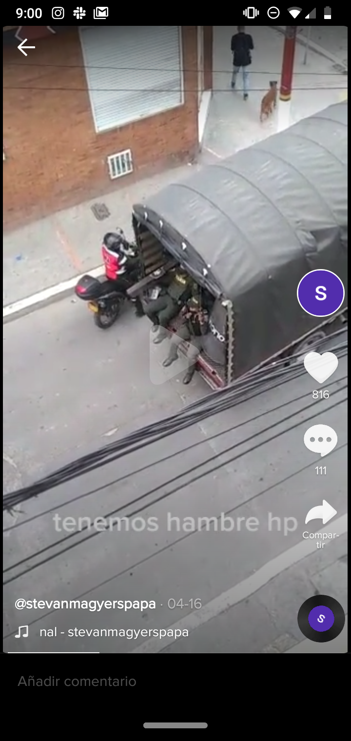 Primera publicación del video en TikTok con fecha del 16 de abril
