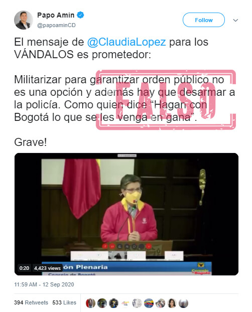 Trino de Rafael Amn sobre desmilitarizacin de la Polica