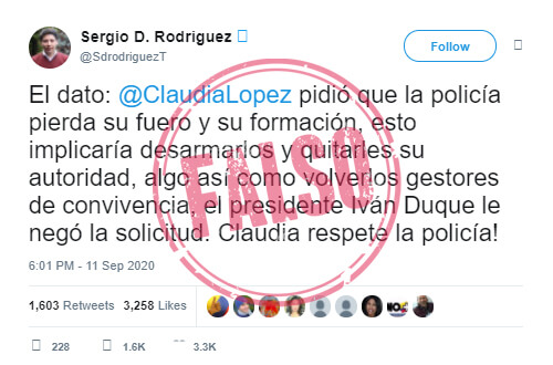 Trino de Sergio Rodrguez sobre desmilitarizacin de la Polica