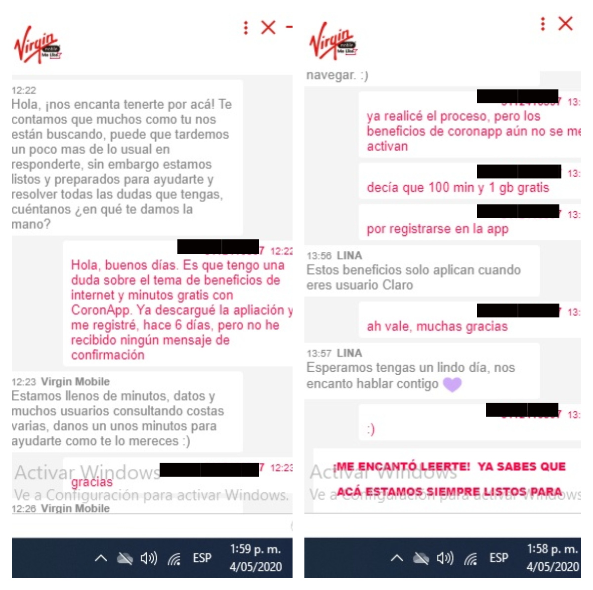 pantallazo virgin