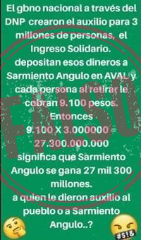 Imagen falsa de whatsapp