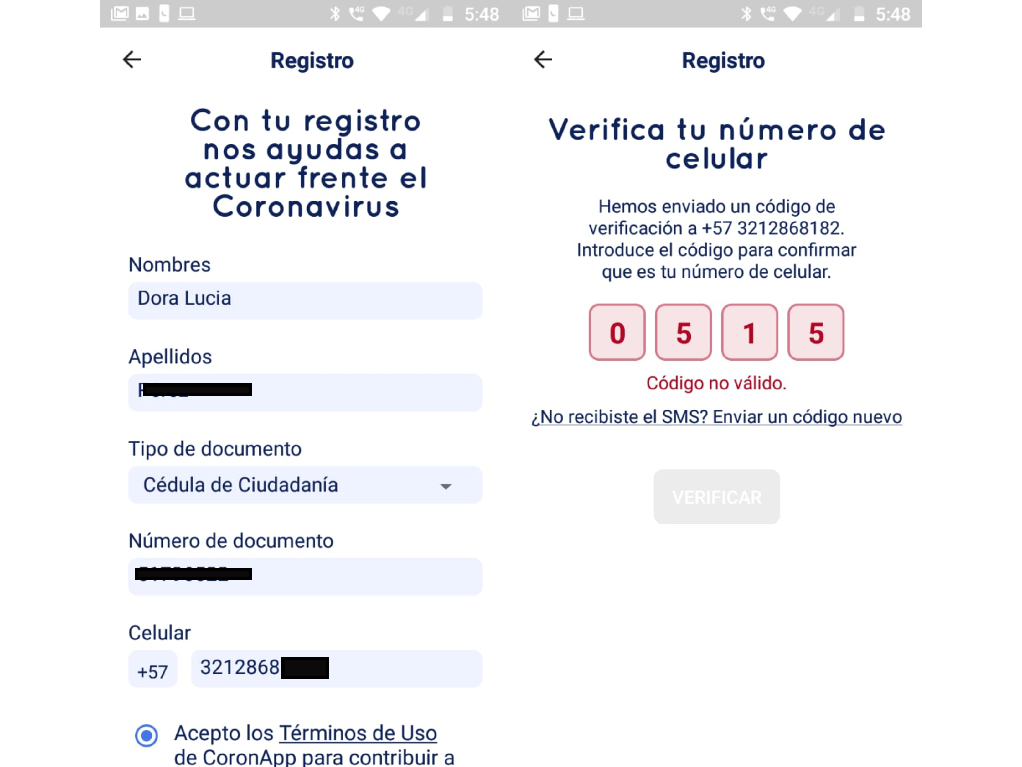 pantallazo celular